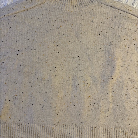 LOFT Woman’s semi turtleneck Speckled Cream Sweater with speckled colors. Med - Picture 2 of 10